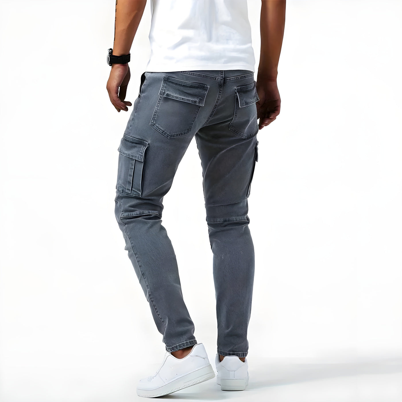 Søren™ | Cargo Bukser i Denim Stretch