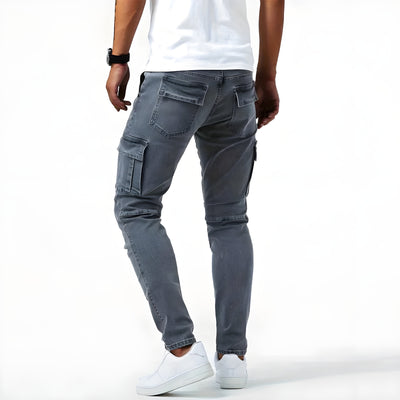 Søren™ | Cargo Bukser i Denim Stretch