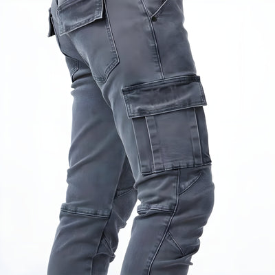 Søren™ | Cargo Bukser i Denim Stretch