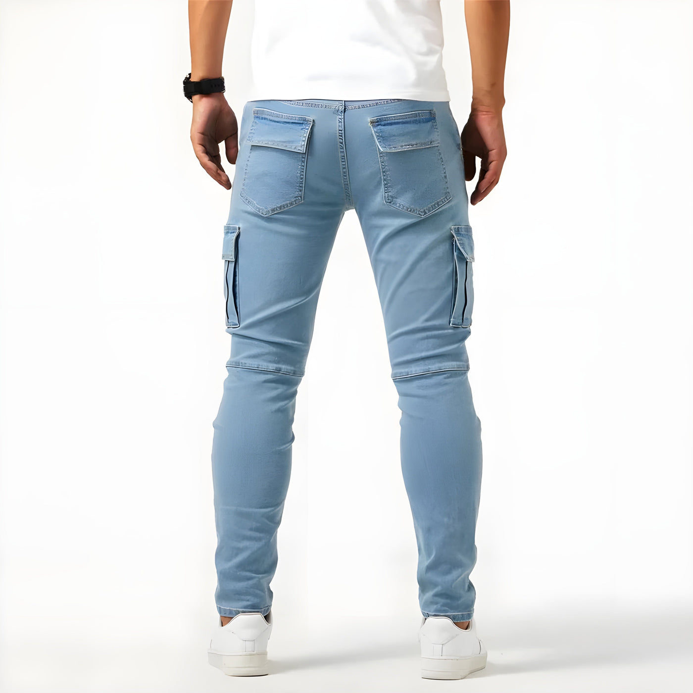 Søren™ | Cargo Bukser i Denim Stretch
