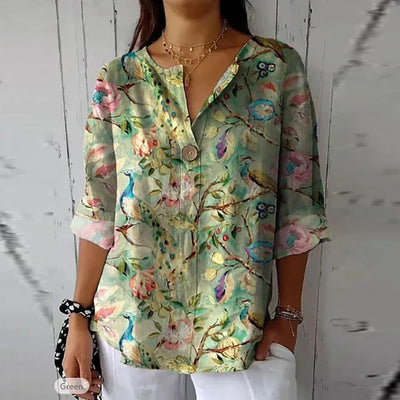 Cecilie - Floral Vintage Bluse