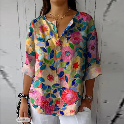 Cecilie - Floral Vintage Bluse